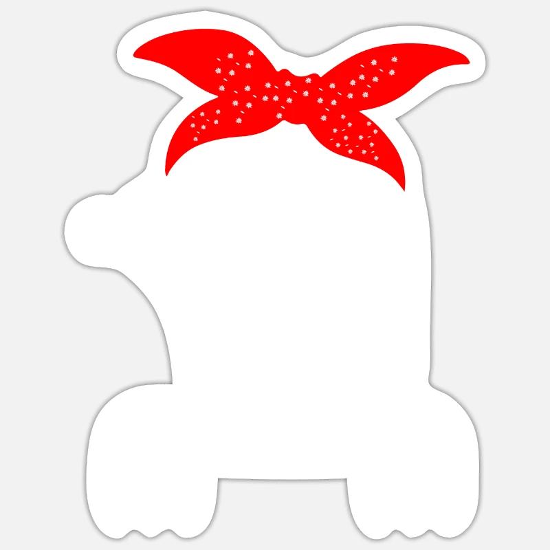 Der Maulwurf - Sticker Größe S (10 x 10 cm) - Mattweiß