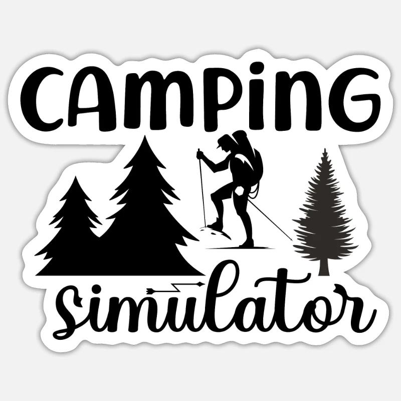 Simulateur de camping Sticker taille S (10 x 10 cm)