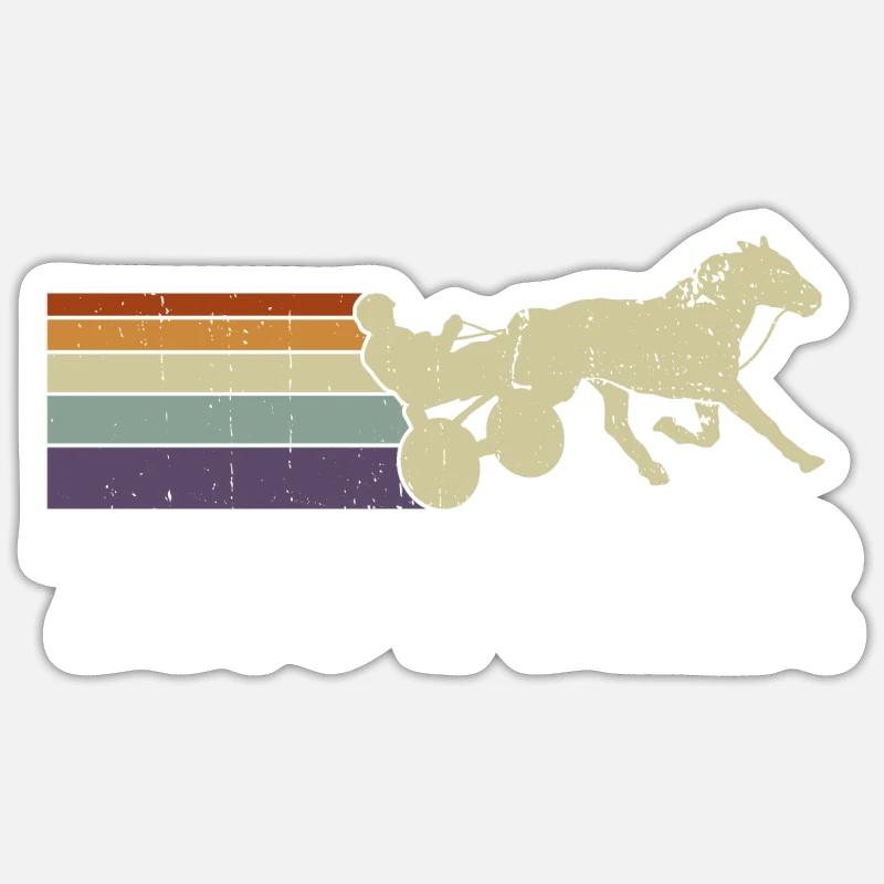 Traber - Cheval de course de chevaux Sticker taille S (10 x 10 cm)
