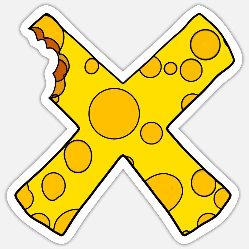 Croix du fromage - Sticker taille S (10 x 10 cm) - blanc mat