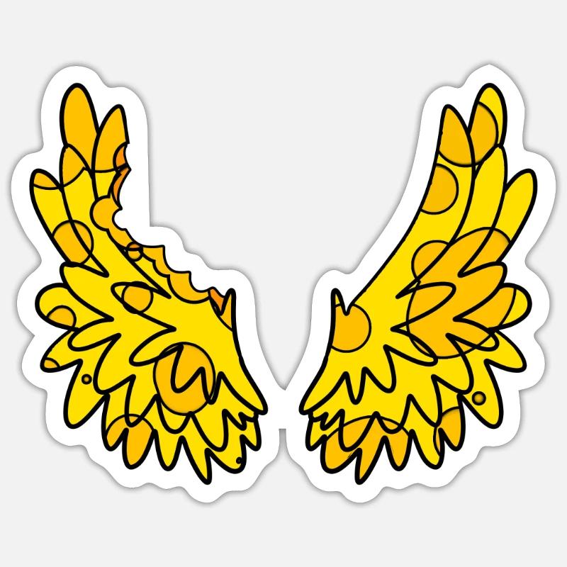 Ailes de fromage - Sticker taille S (10 x 10 cm) - blanc mat