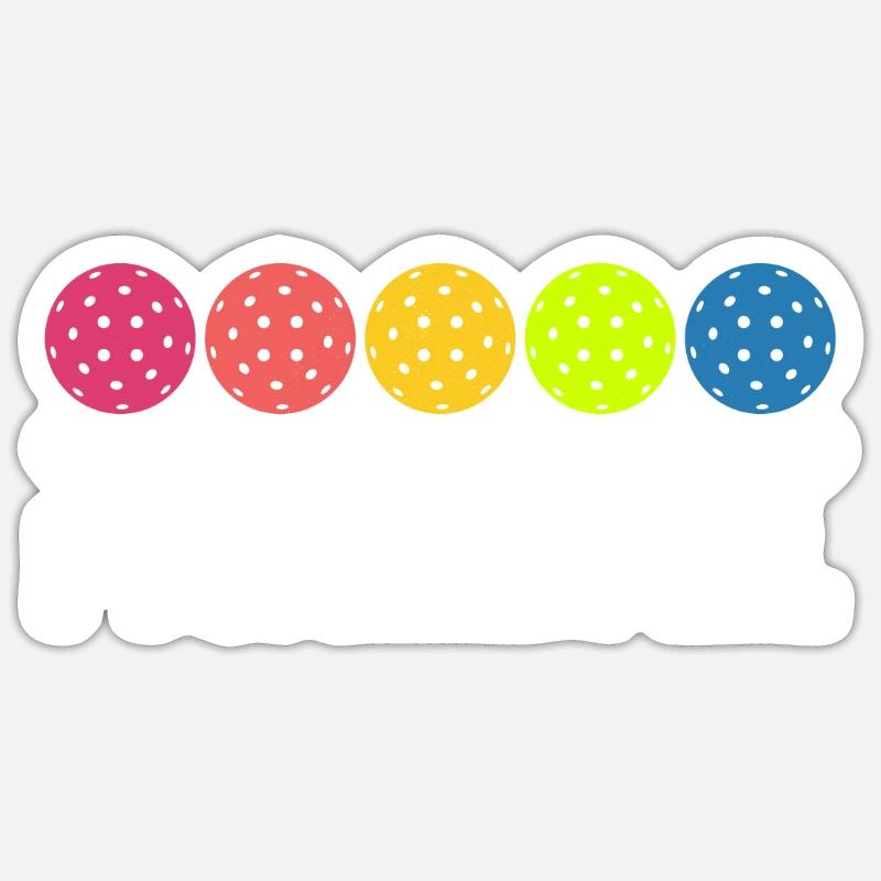 Pickleball-design Für Pickleball-spieler Oder - Sticker Größe S (10 x 10 cm) - Mattweiß