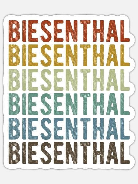 Biesenthal Stadt Retro Vintage - Sticker Größe S (10 x 10 cm) - Mattweiß