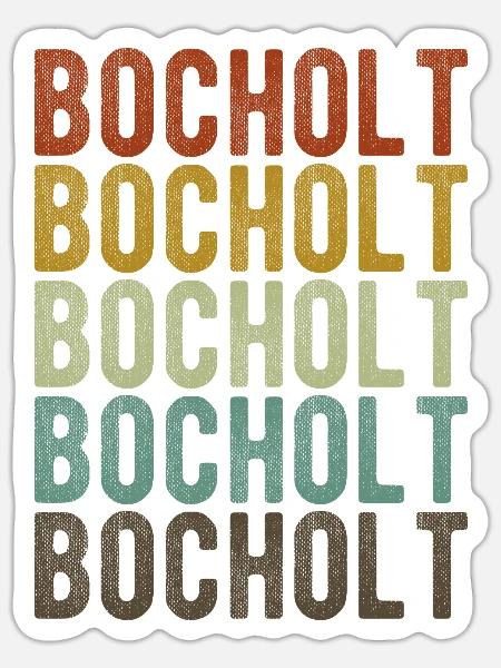 Bocholt Stadt Retro Vintage - Sticker Größe S (10 x 10 cm) - Mattweiß