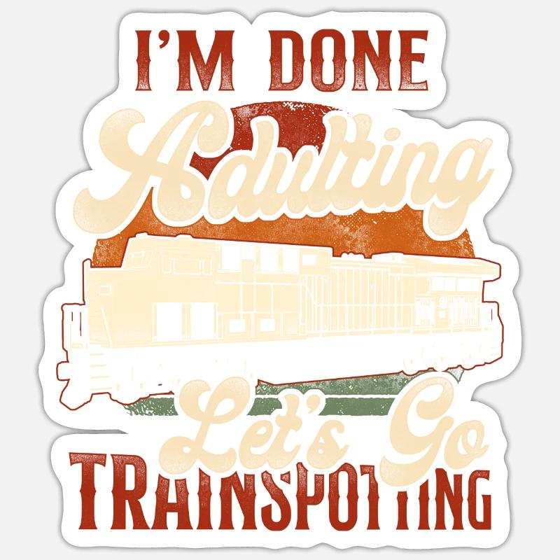 Freight Diesel Train Driver Sticker size S (10 x 10 cm)