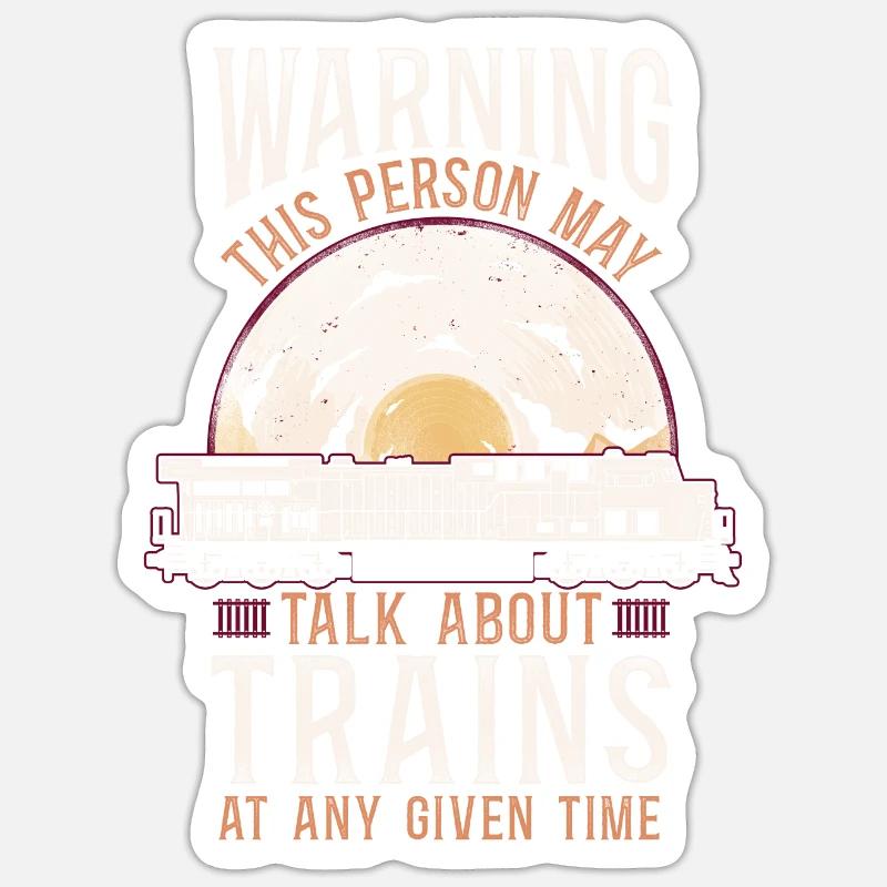 Freight Diesel Train Driver - Sticker size S (10 x 10 cm) - white matte