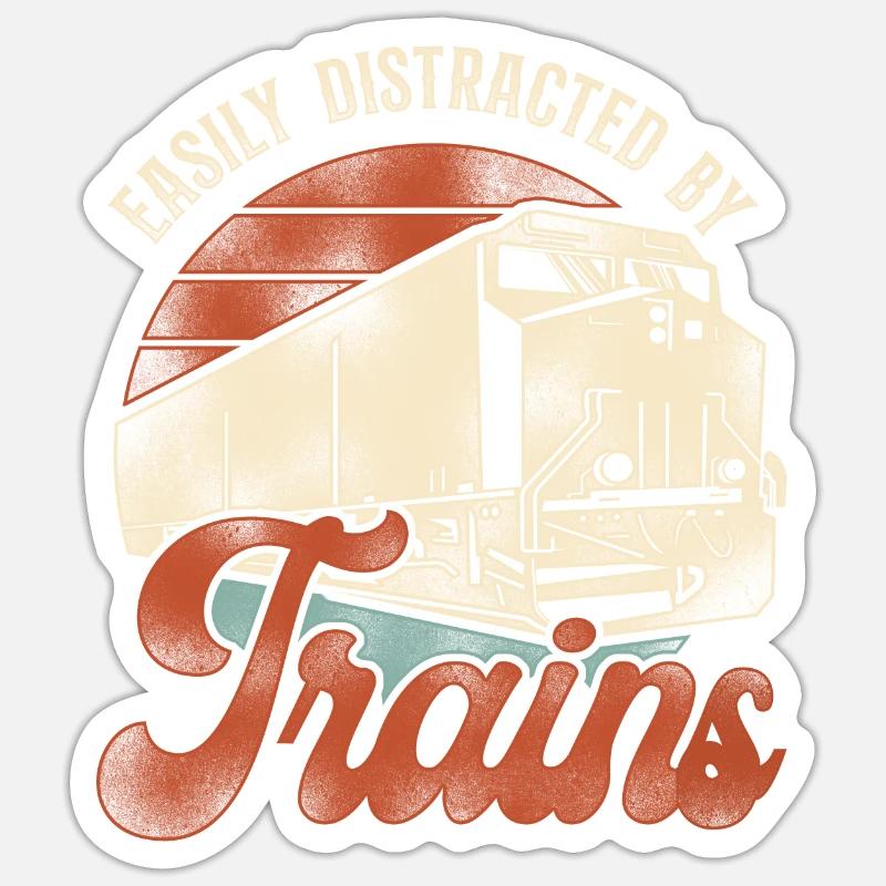 Freight Diesel Train Driver - Sticker size S (10 x 10 cm) - white matte