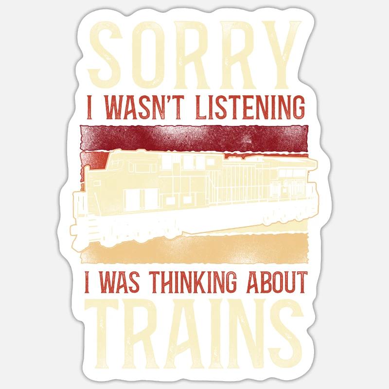 Freight Diesel Train Driver - Sticker size S (10 x 10 cm) - white matte