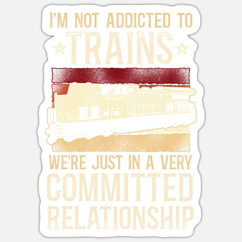 Freight Diesel Train Driver - Sticker Größe S (10 x 10 cm) - Mattweiß