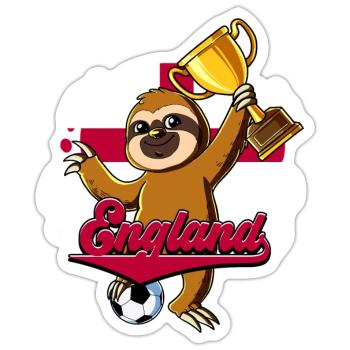 England Fußball - Sticker Größe S (10 x 10 cm) - Mattweiß - Vorne