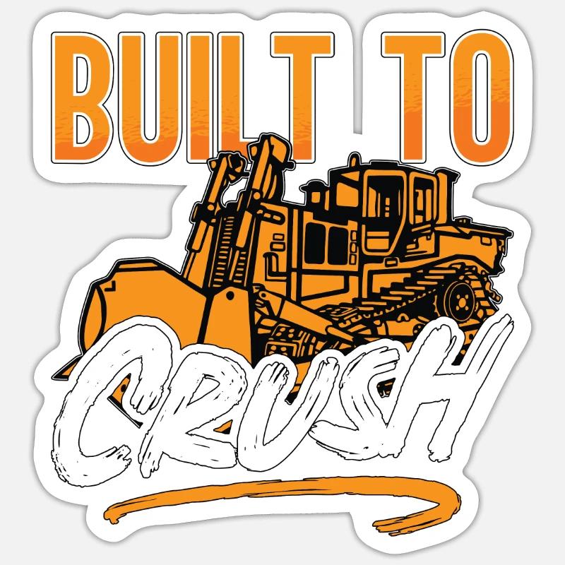Bulldozer Construction Worker Gift Sticker size S (10 x 10 cm)