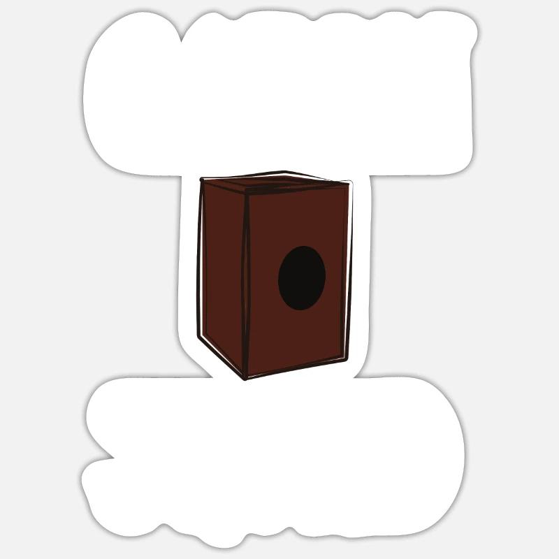 Cajon Box Drum Instrument Peruvian Cajon Sticker Größe S (10 x 10 cm)