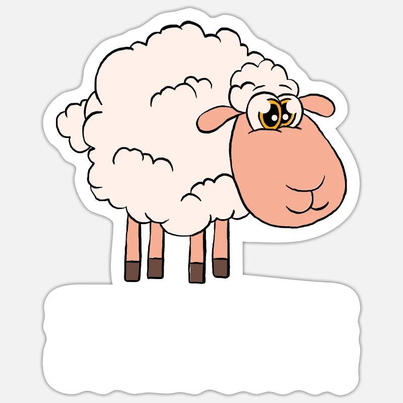 Sheep For All - Sticker size S (10 x 10 cm) - white matte