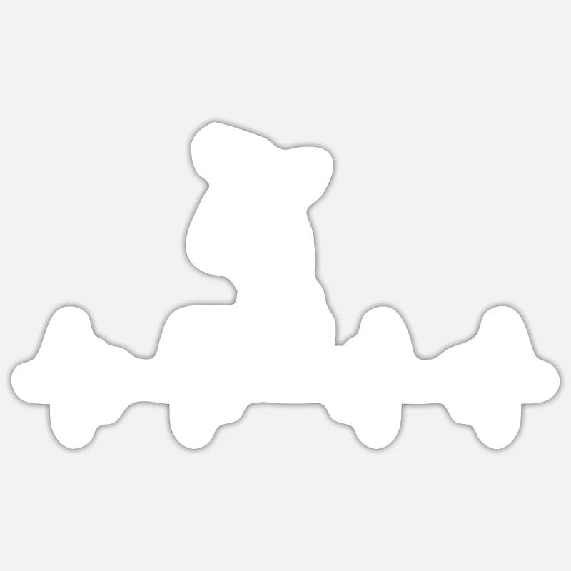 Inline-Skating Rollerskates Inline-Skater - Sticker Größe S (10 x 10 cm) - Mattweiß