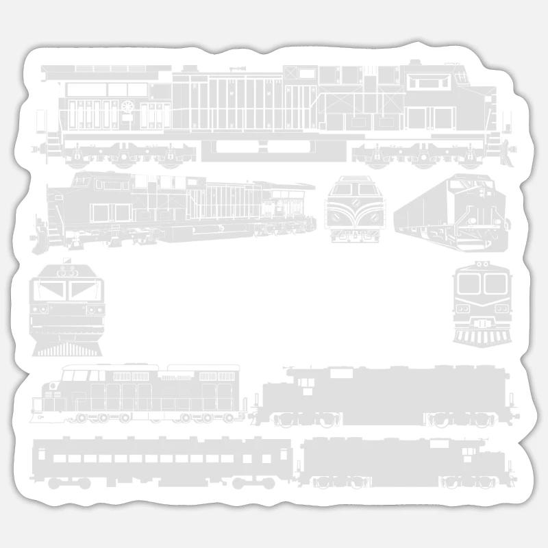 Freight Diesel Train Driver Sticker size S (10 x 10 cm)