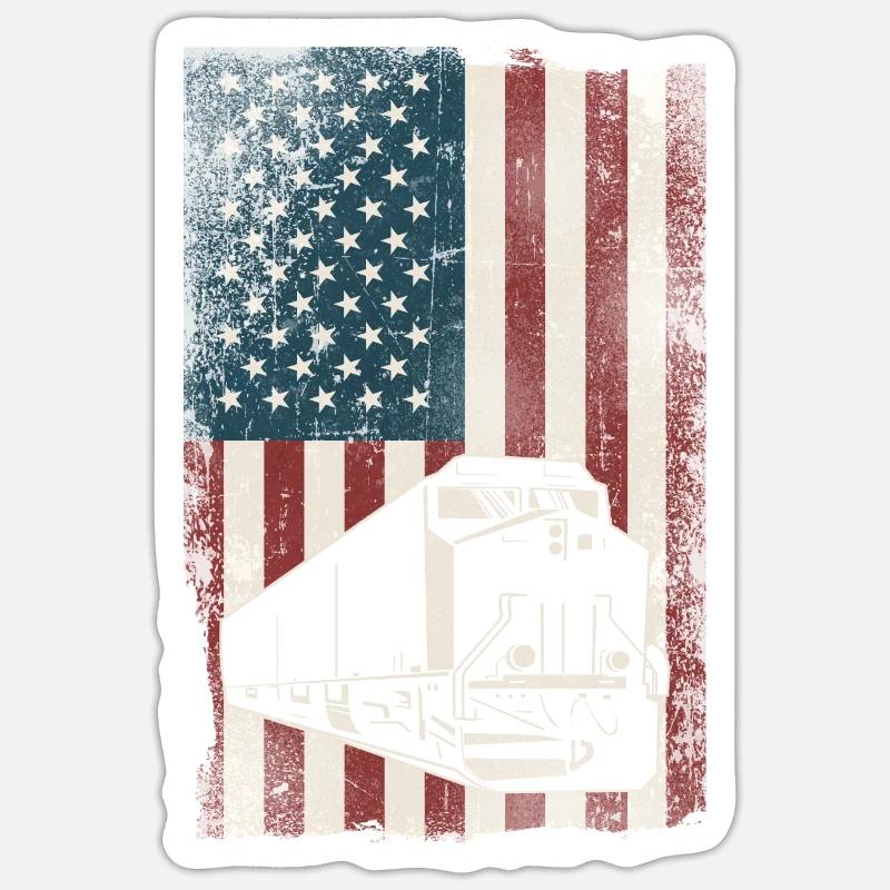 Freight Diesel Train Driver - Sticker size S (10 x 10 cm) - white matte
