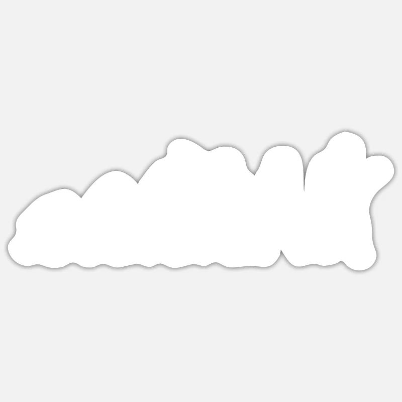 evolution guitariste - Sticker taille S (10 x 10 cm) - blanc mat