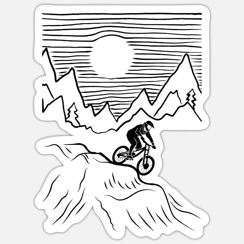 VTT VTT VTT Accessoires de vélo VTT - Sticker taille S (10 x 10 cm) - blanc mat
