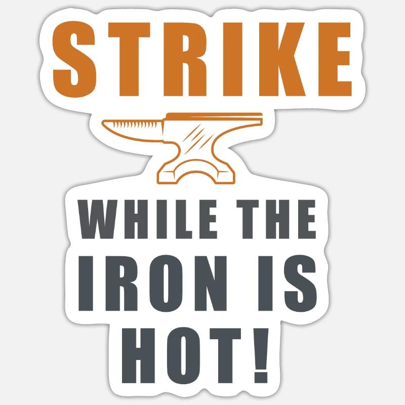 strike - Sticker taille S (10 x 10 cm) - blanc mat
