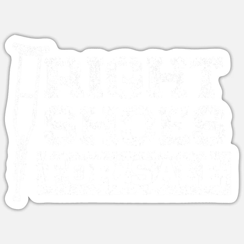 Behinderten Sarkasmus Humor Amputation Einbeinig - Sticker Größe S (10 x 10 cm) - Mattweiß