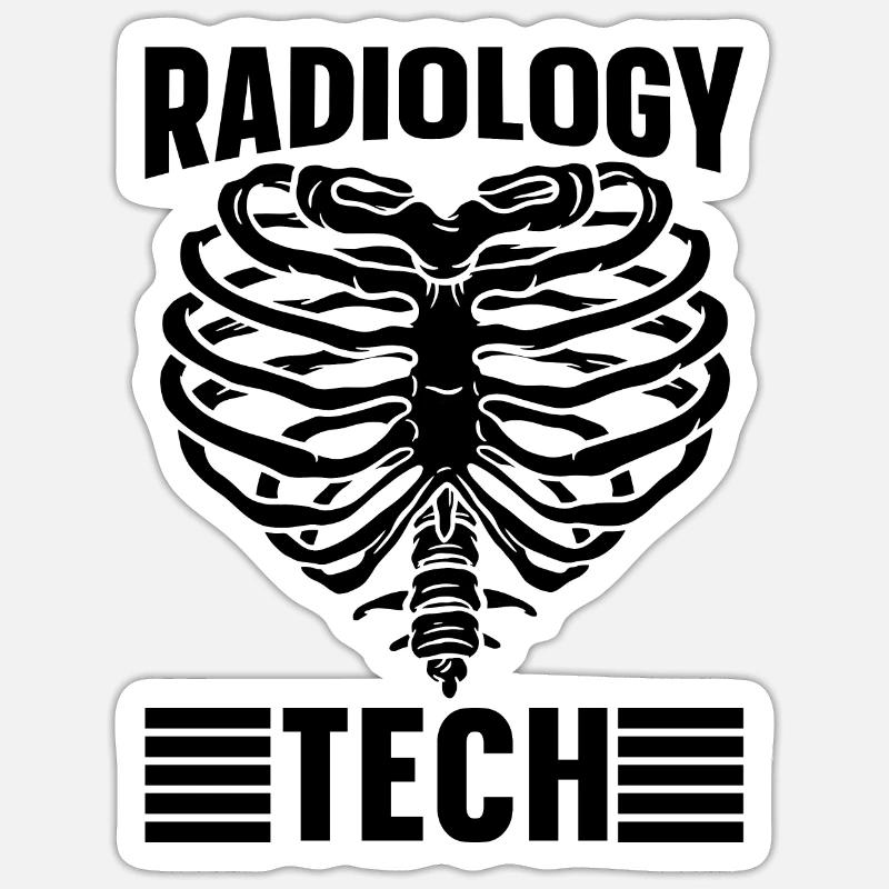 Radiology Rad Techs X-ray Technician Gift Idea Sticker size S (10 x 10 cm)