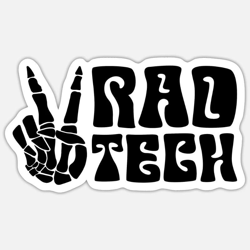 Radiology X-ray Technician Rad Tech Gift Idea Sticker size S (10 x 10 cm)
