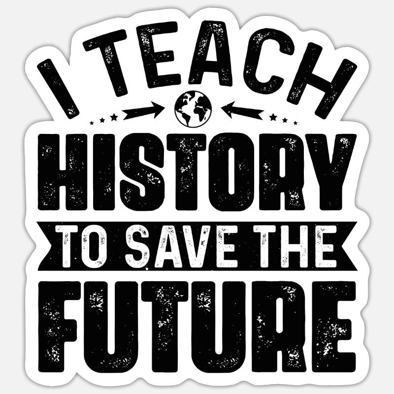 Professeur d’histoire Professeur d’histoire Held - Sticker taille S (10 x 10 cm) - blanc mat