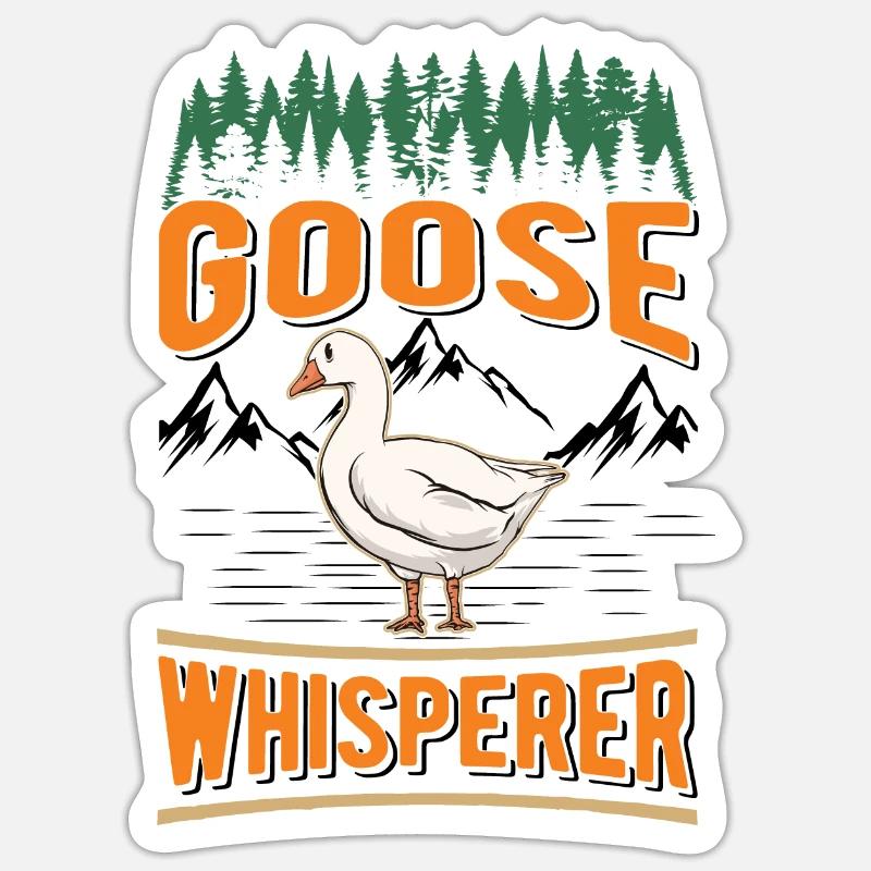 Gänse Flüsterer Geschenk Gänsezüchter Gans Sticker Größe S (10 x 10 cm)
