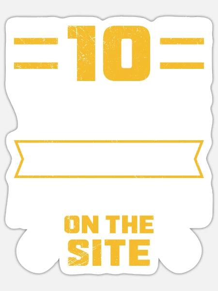 Dienstjubiläum 10 Jahre im Dienst Arbeitsjubiläum - Sticker Größe S (10 x 10 cm) - Mattweiß