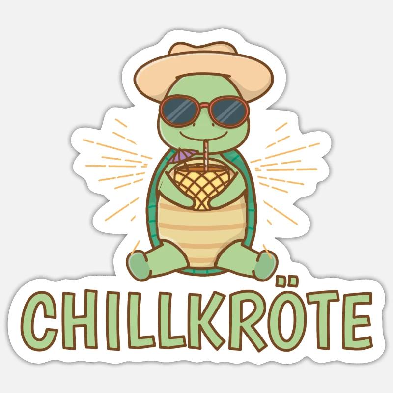 Chill Toad | Funny turtle lover Sticker size S (10 x 10 cm)
