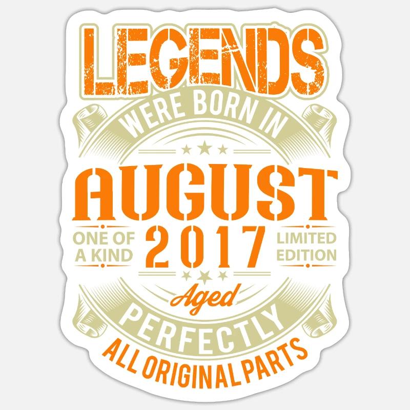 2017 August Birthday Legend - Sticker size S (10 x 10 cm) - white matte