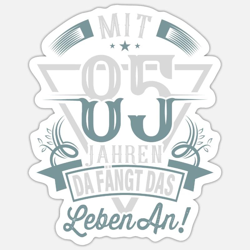 85. Geburtstag Da Fängt Das Leben An - Sticker Größe S (10 x 10 cm) - Mattweiß