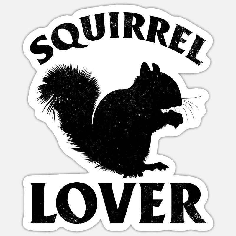 Eichhörnchen Liebhaber Cooles Eichhörnchen Sticker Größe S (10 x 10 cm)