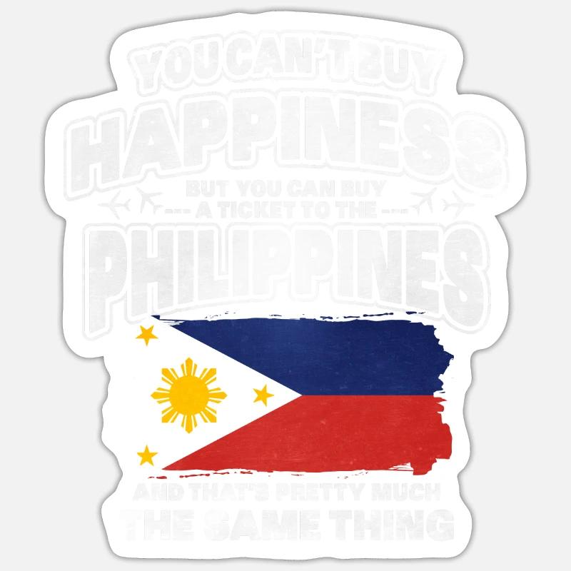 Philippines - Sticker taille S (10 x 10 cm) - blanc mat
