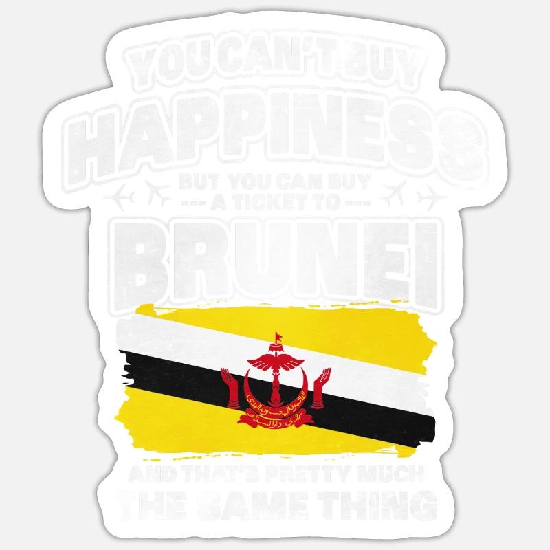 Brunei - Sticker size S (10 x 10 cm) - white matte