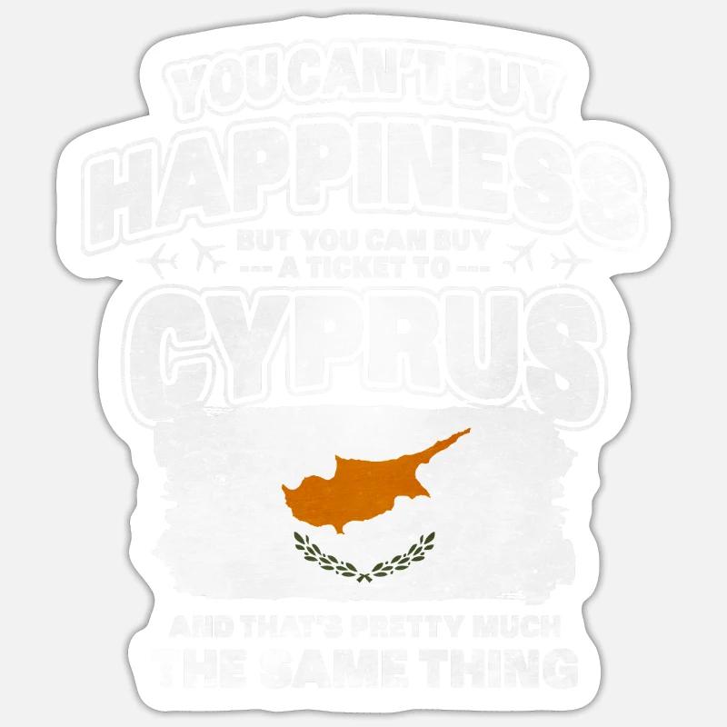 Zypern - Sticker Größe S (10 x 10 cm) - Mattweiß