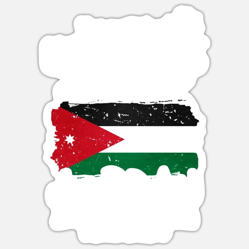 Jordanie - Sticker taille S (10 x 10 cm) - blanc mat