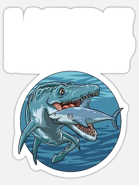 Here Fishy Fischy - Sticker Größe S (10 x 10 cm) - Mattweiß