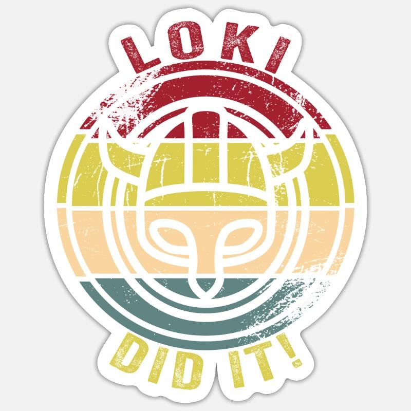 Wikinger - Sticker Größe S (10 x 10 cm) - Mattweiß