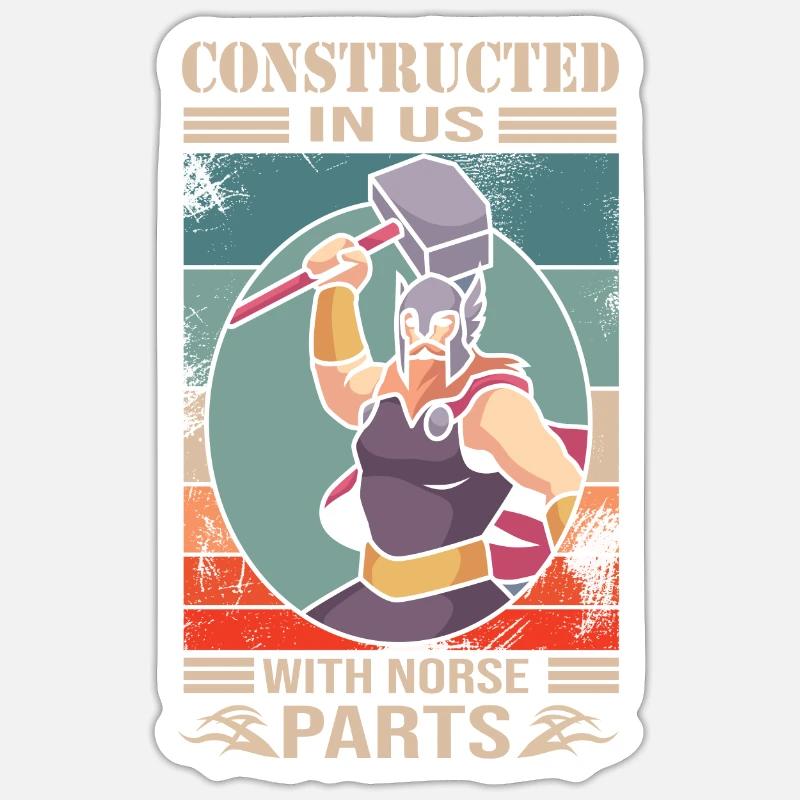 Viking - Sticker taille S (10 x 10 cm) - blanc mat