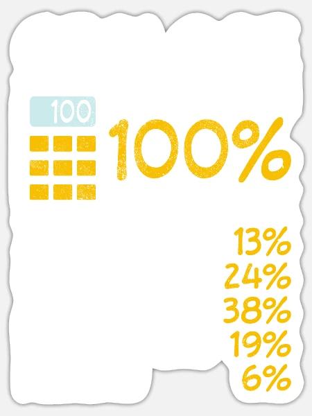 Geologe Immer 100% - Sticker Größe S (10 x 10 cm) - Mattweiß