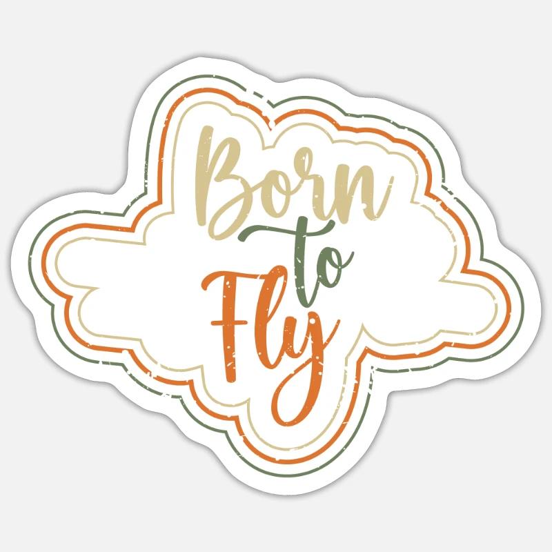Pilot Captain Pilot Glider Sticker size S (10 x 10 cm)