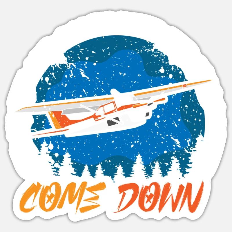 Pilot Captain Pilot Glider - Sticker size S (10 x 10 cm) - white matte