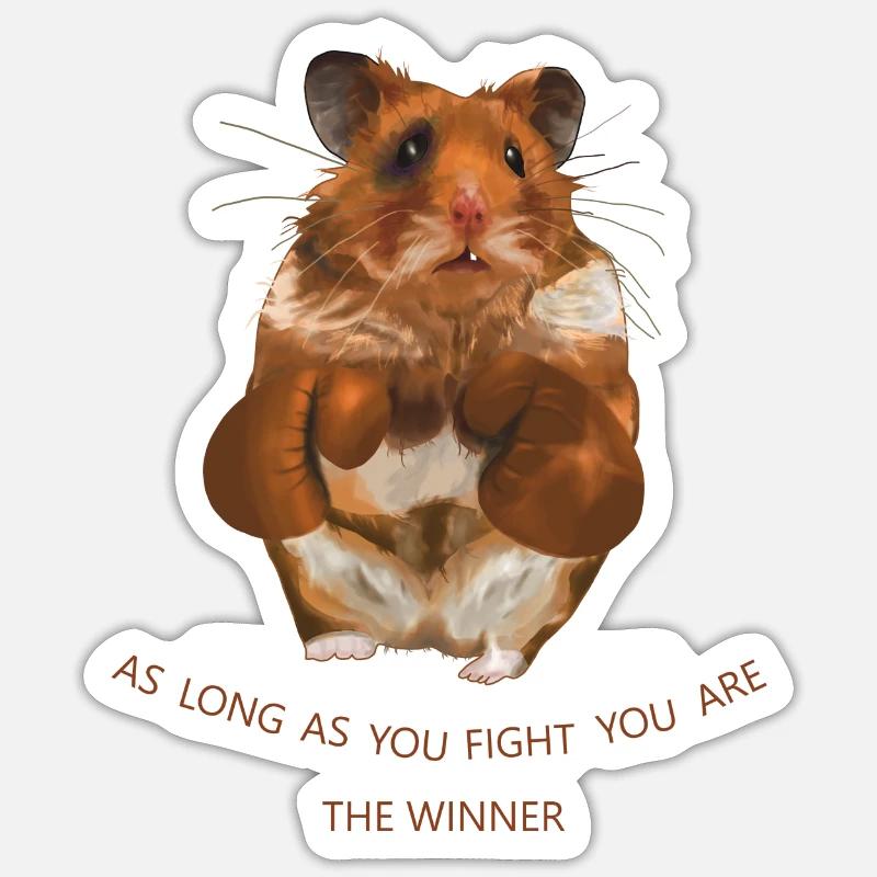 Hamster Sticker taille S (10 x 10 cm)