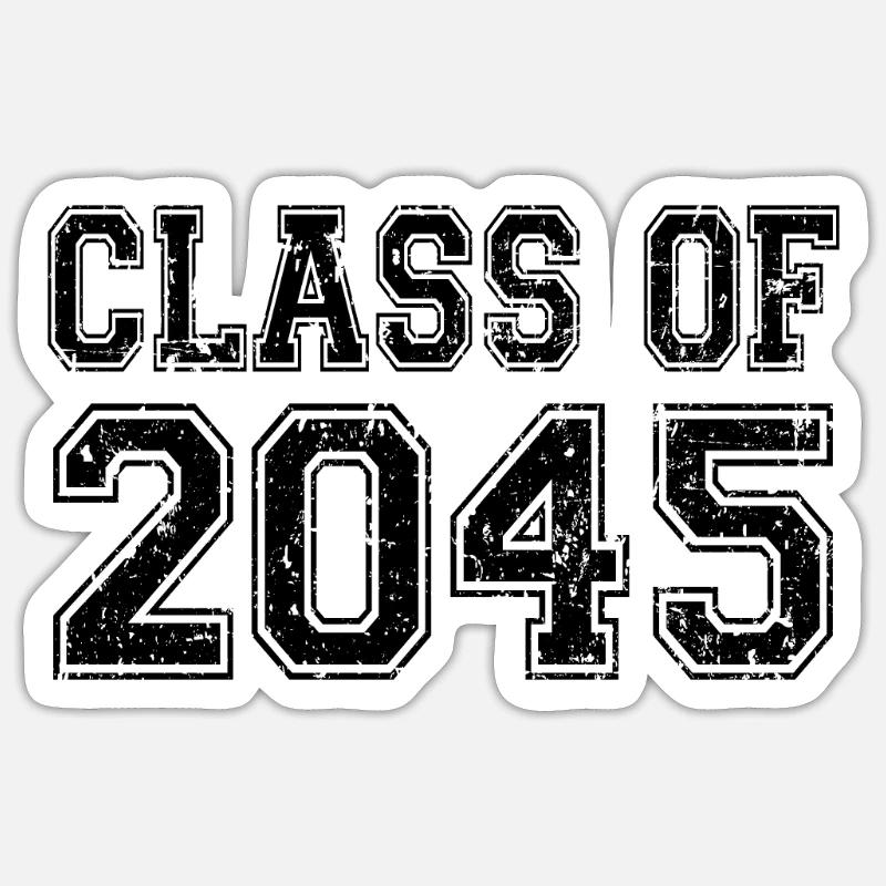 Klasse von 2045 - Sticker Größe S (10 x 10 cm) - Mattweiß
