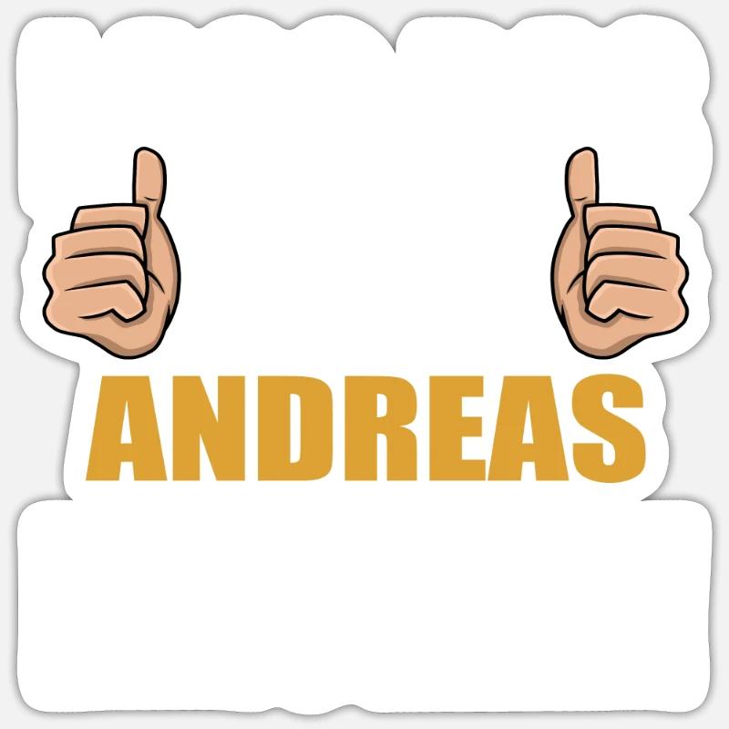 Lass das mal den Andreas machen - Sticker Größe S (10 x 10 cm) - Mattweiß