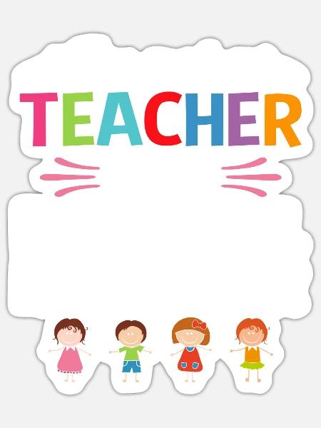 Grundschullehrer Kindergartenpädagogik - Sticker Größe S (10 x 10 cm) - Mattweiß
