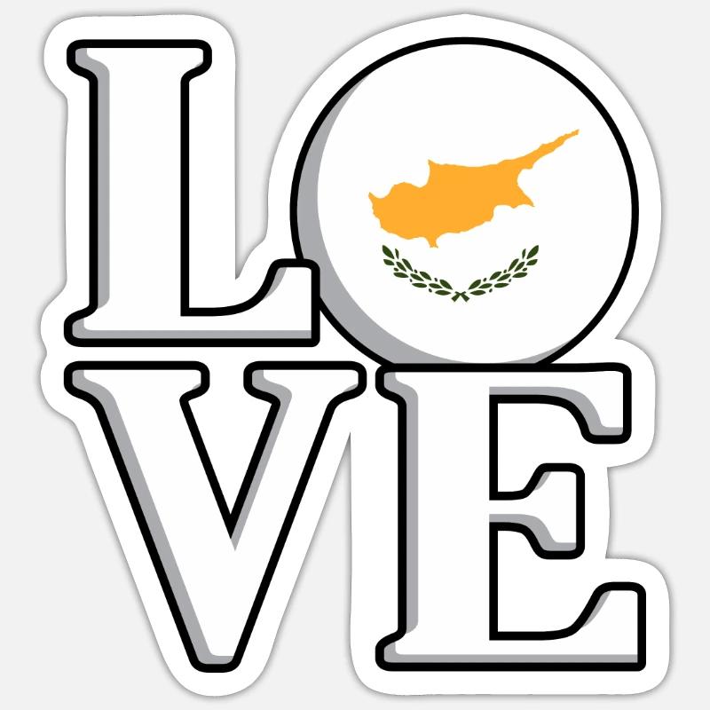 Zypern - Sticker Größe S (10 x 10 cm) - Mattweiß