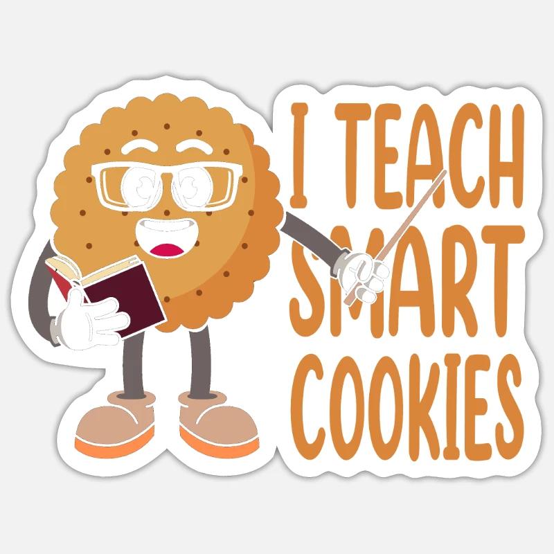 Ich Unterrichte Intelligente Kekse Für Bäcker Oder Sticker Größe S (10 x 10 cm)