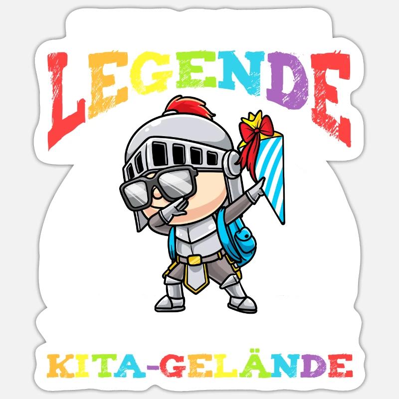 Schulkind Einschulung Ritter Sticker Größe S (10 x 10 cm)